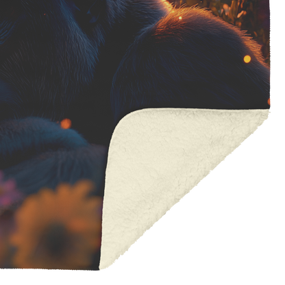 Gorilla_Resting_in_Glowing_Field_of_Wild_H_Blanket_Sherpa_Mockup.png
