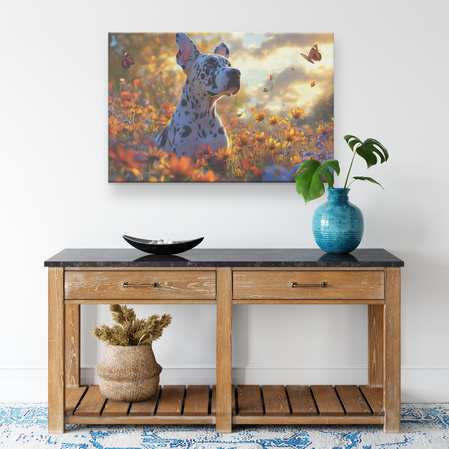 Great_Dane_Puppy_Sitting_in_Glowing_Wild_H_Rectangle_Smaller_Lifestyle_Mockup.png