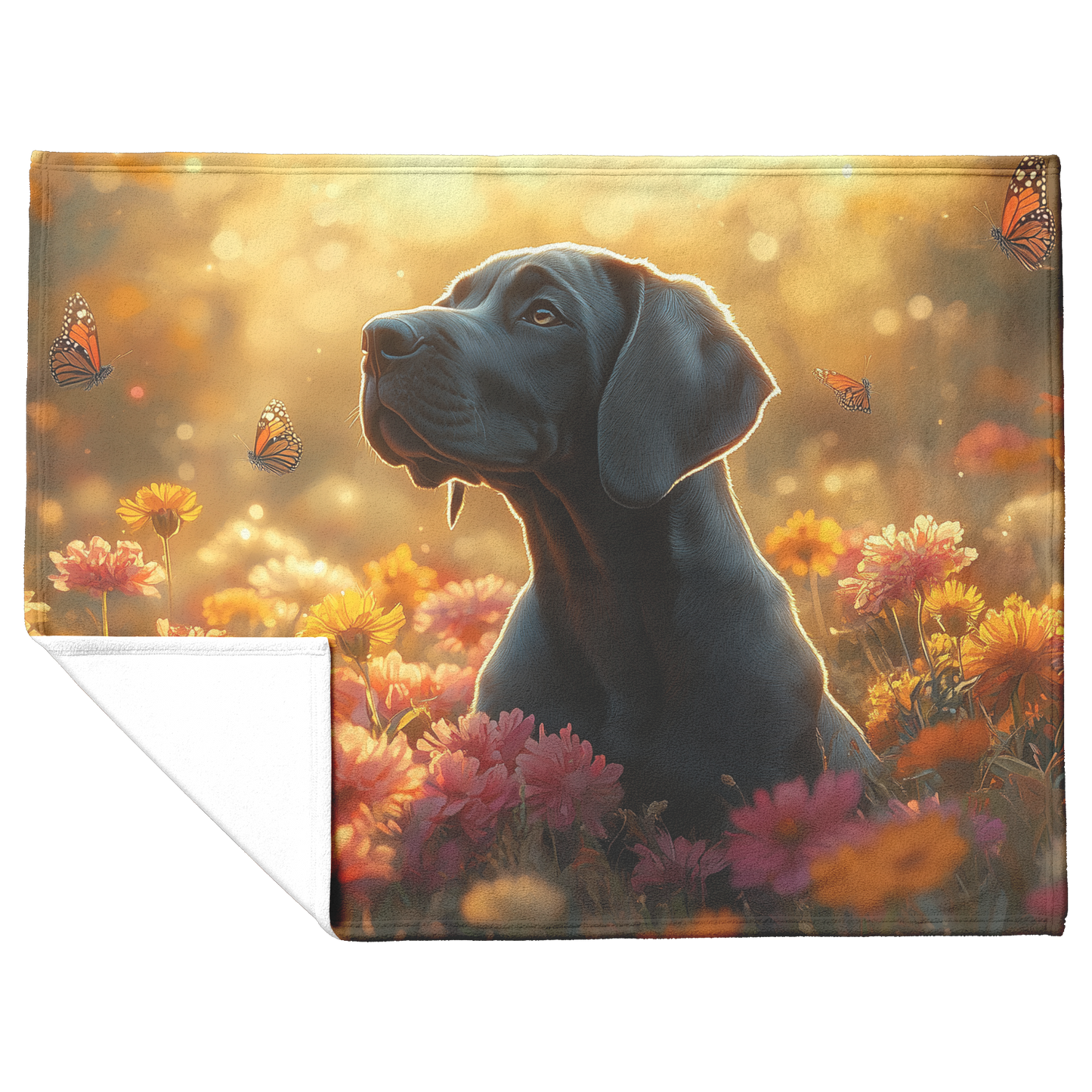 Great_Dane_Puppy_in_Glowing_Wildflower_M_H_Blanket_Flat_Fold_Mockup.png