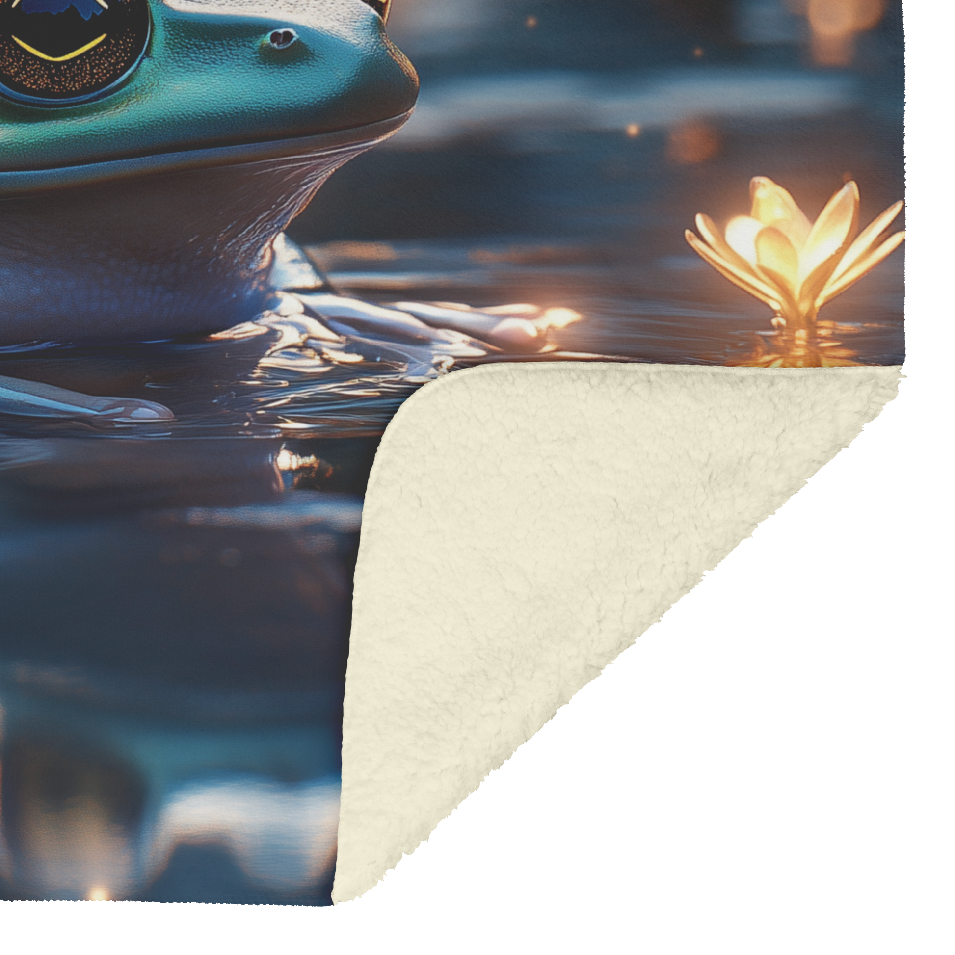 Green_Poison_Dart_Frog_by_Glowing_Pond_w_H_Blanket_Sherpa_Mockup.png