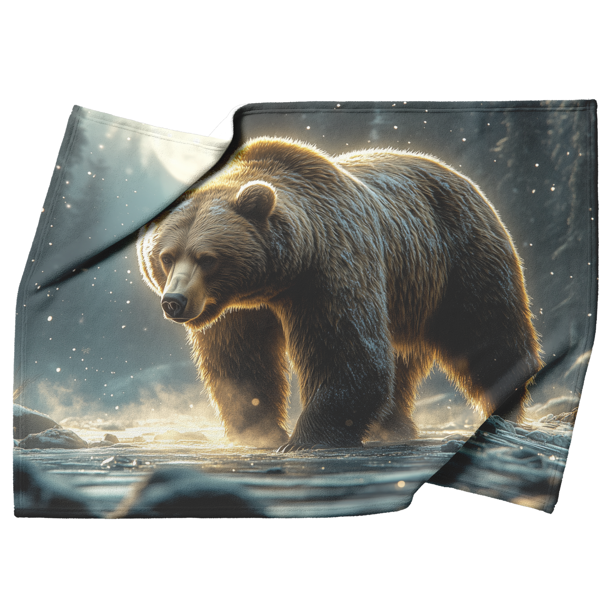 Grizzly_Bear_Walking_Through_a_Glowing_S_H_Blanket_Top_Bottom_Folds_Mockup.png
