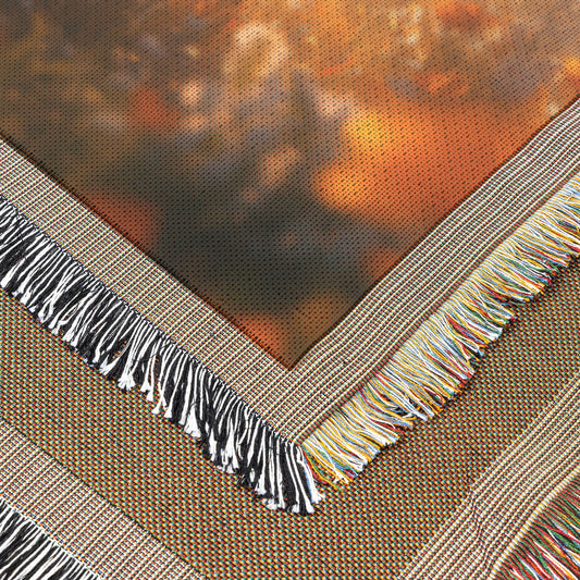 Heavenly Angel in Flower Field with Glowing Wings  Serene Christian Woven Throw Blanket Perfect for Living Room Prayer Spaces Nurseries Divine Light Peace and Inspiration - Awakening Righteousness