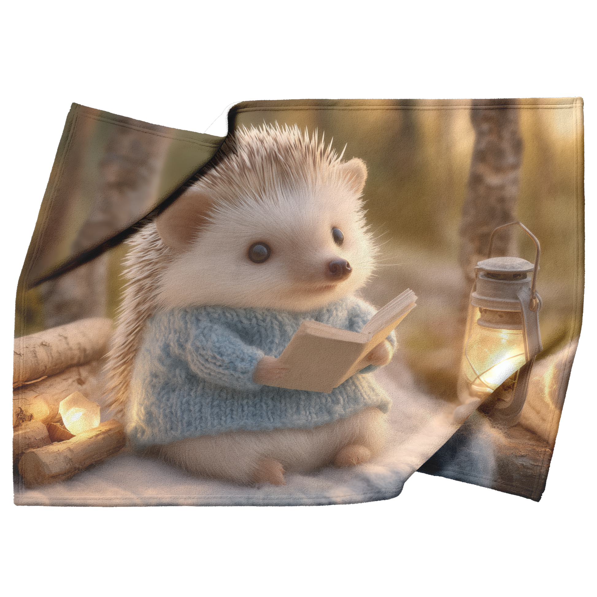 Hedgehog_In_Tiny_Knit_Sweater_Reading_Bo_H_Blanket_Top_Bottom_Folds_Mockup.png