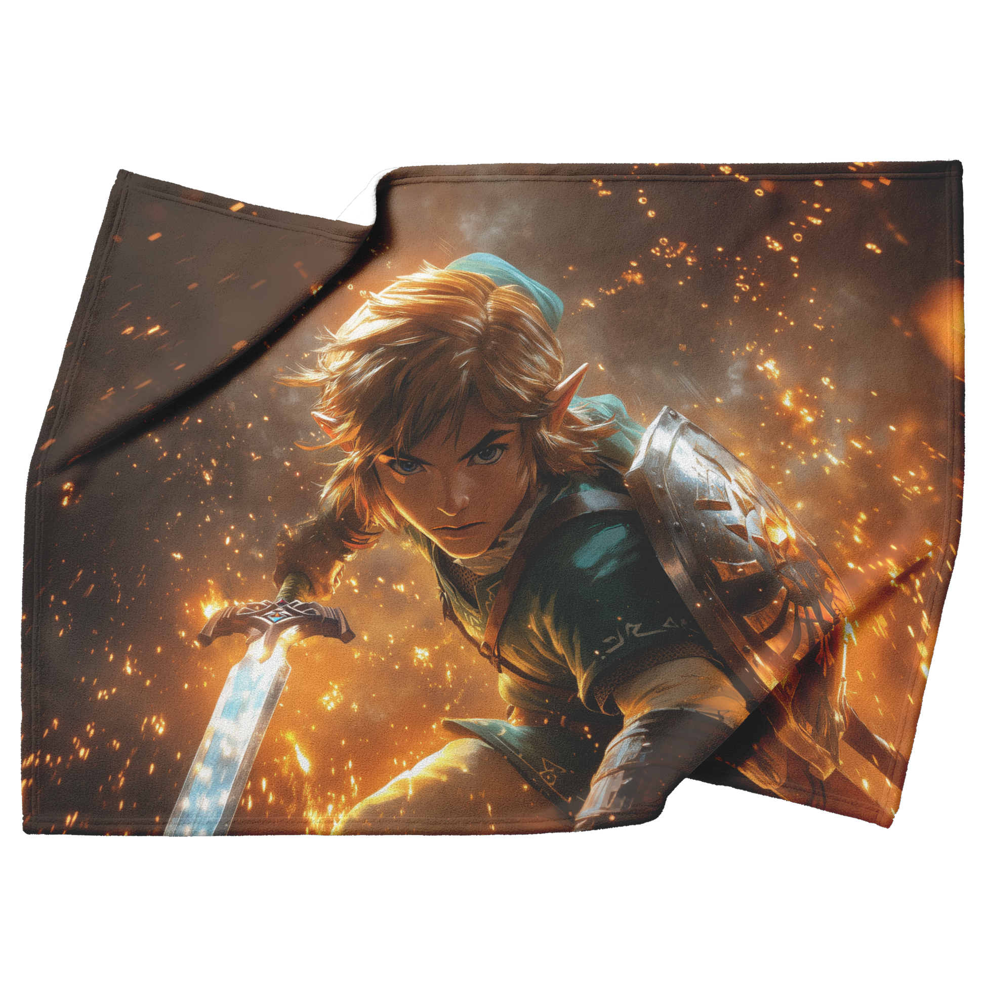 Heroic_Warrior_in_Battle_Pose_With_Glowi_H_Blanket_Top_Bottom_Folds_Mockup.png