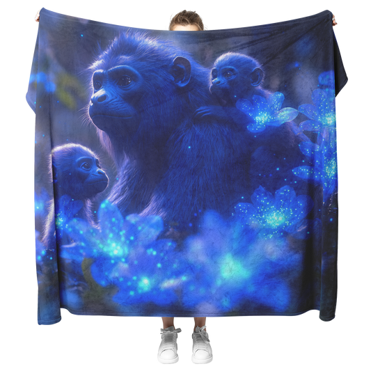 Howler_Monkey_Family_Exploring_a_Glowing_H_Blanket_Model_Mockup.png