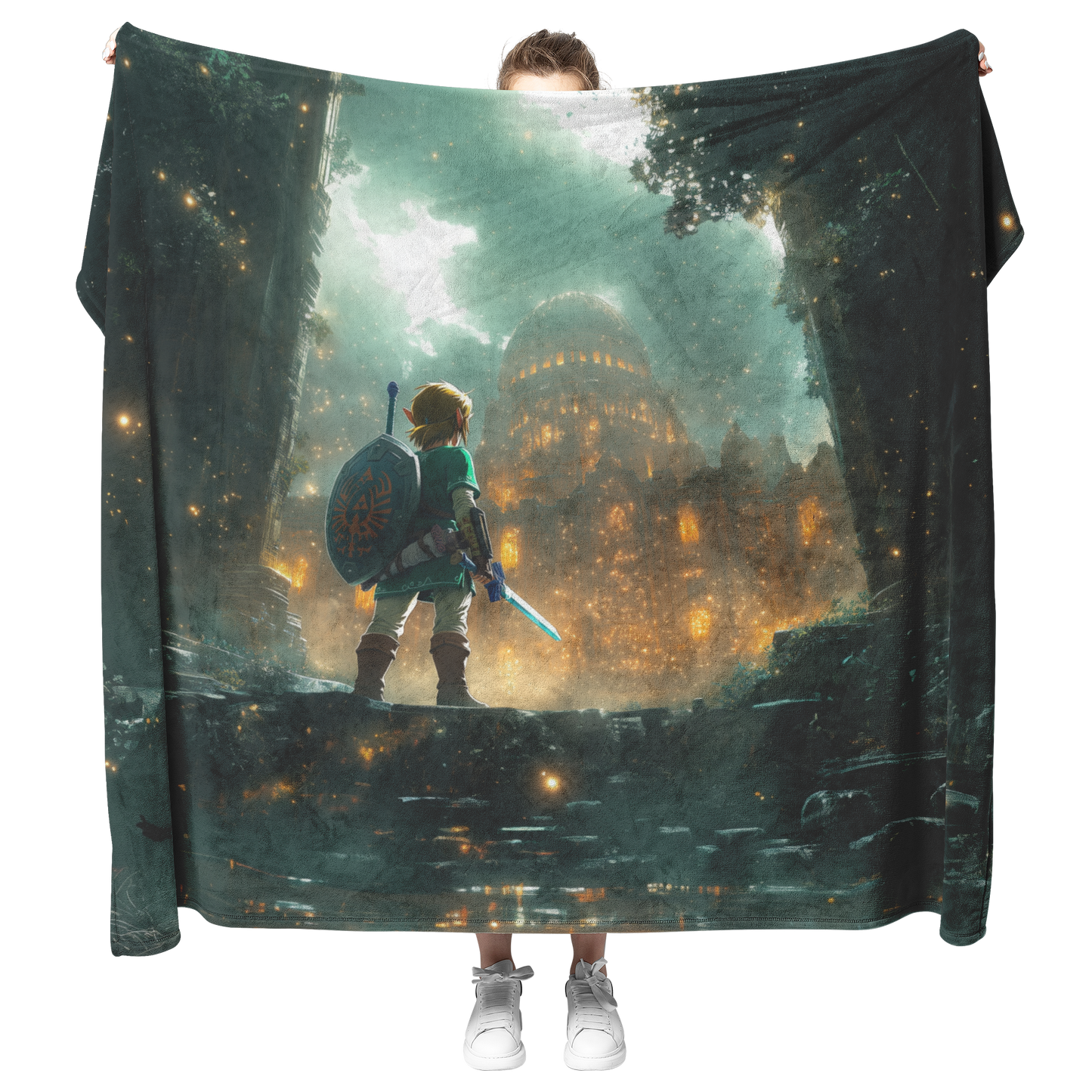 Legendary_Warrior_Holding_Glowing_Sword__H_Blanket_Model_Mockup.png