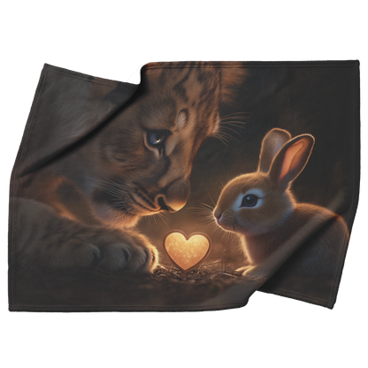Lion_Cub_Giving_Tiny_Heart_to_Bunny_Vale_H_Blanket_Top_Bottom_Folds_Mockup.png_15351060