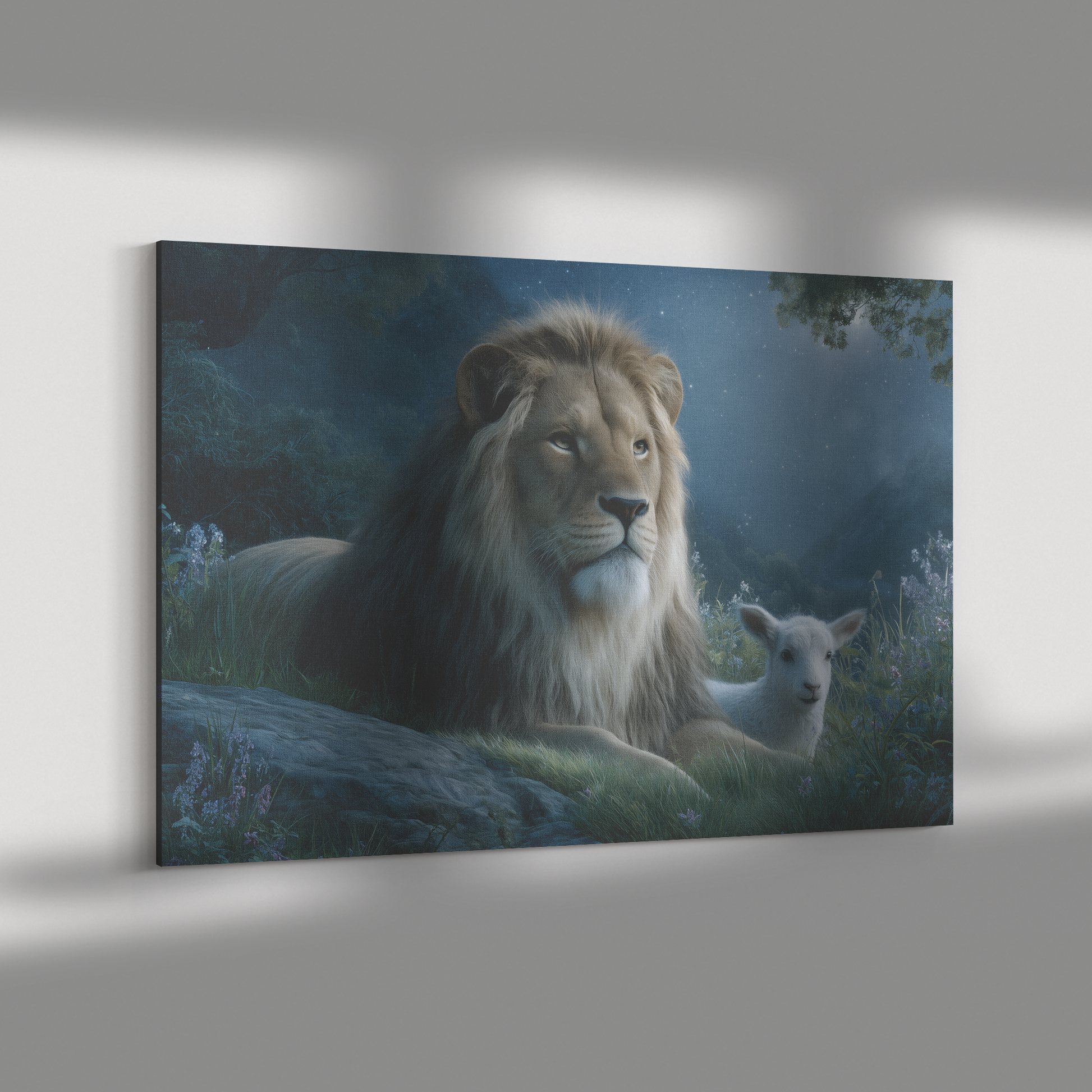 Lion_and_Lamb_Resting_Together_Under_Moo_H_Rectangle_Dramatic_Shadow_Mockup.png_15486463