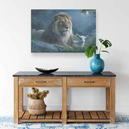 Lion_and_Lamb_Resting_Together_Under_Moo_H_Rectangle_Smaller_Lifestyle_Mockup.png_15486465