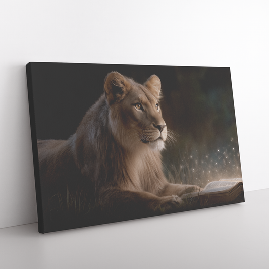 Lion_with_Paw_on_Open_Book_of_Revelation_H_Rectangle_Angle_Floor_Mockup.png_15486652