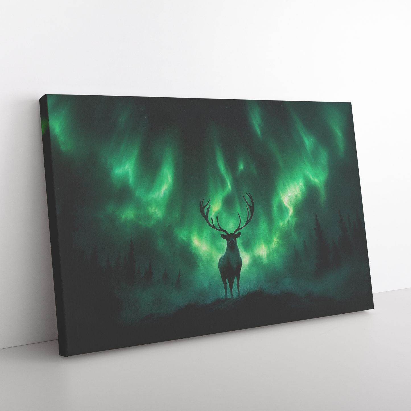 Lone_Caribou_Standing_on_Hilltop_Under_G_H_Rectangle_Angle_Floor_Mockup.png