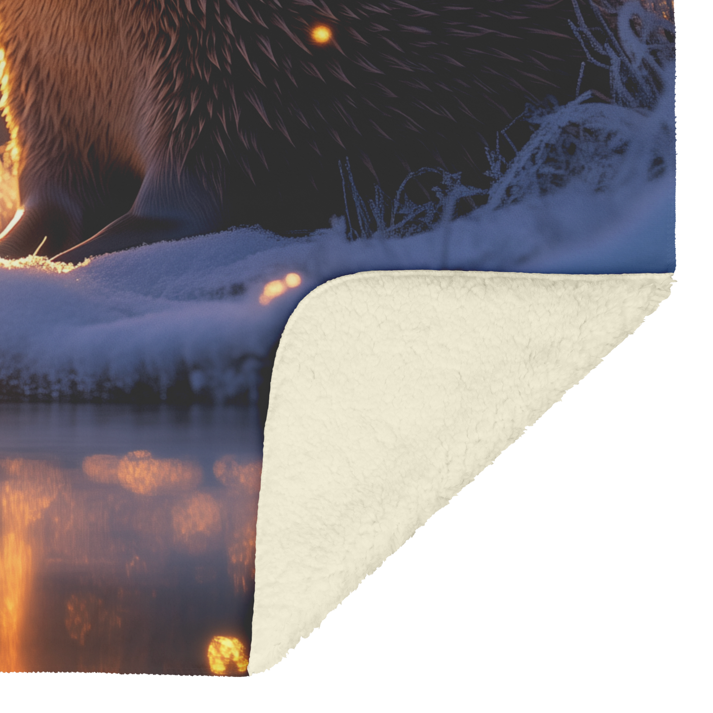 Lone_Otter_on_a_Glowing_Riverbank_Surrou_H_Blanket_Sherpa_Mockup.png
