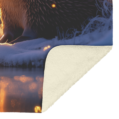 Lone_Otter_on_a_Glowing_Riverbank_Surrou_H_Blanket_Sherpa_Mockup.png