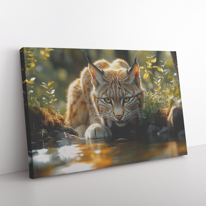 Lynx_Crouching_Near_a_Glowing_Crystal_Cl_H_Rectangle_Angle_Floor_Mockup.png