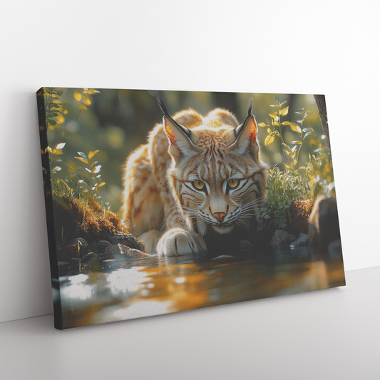 Lynx_Crouching_Near_a_Glowing_Crystal_Cl_H_Rectangle_Angle_Floor_Mockup.png