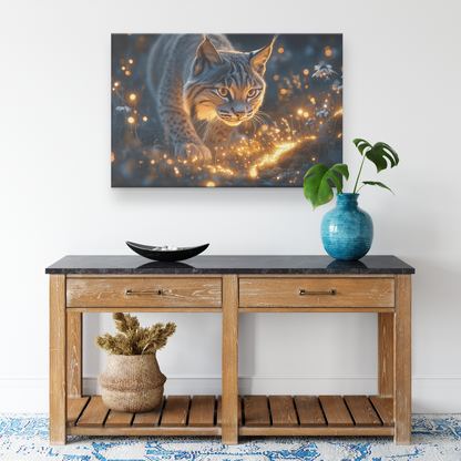 Lynx_Exploring_Glowing_Forest_Trail_Surr_H_Rectangle_Smaller_Lifestyle_Mockup.png