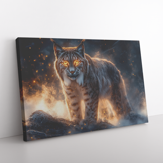 Lynx_Standing_Tall_with_Glowing_Golden_E_H_Rectangle_Angle_Floor_Mockup.png