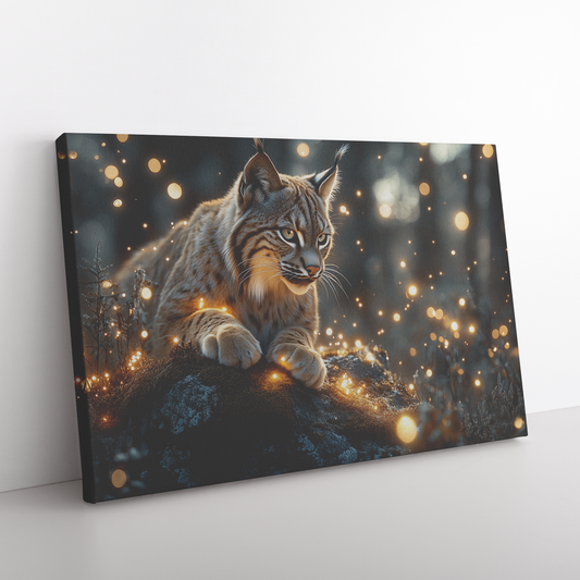 Lynx_Standing_on_a_Glowing_Moss-Covered__H_Rectangle_Angle_Floor_Mockup.png