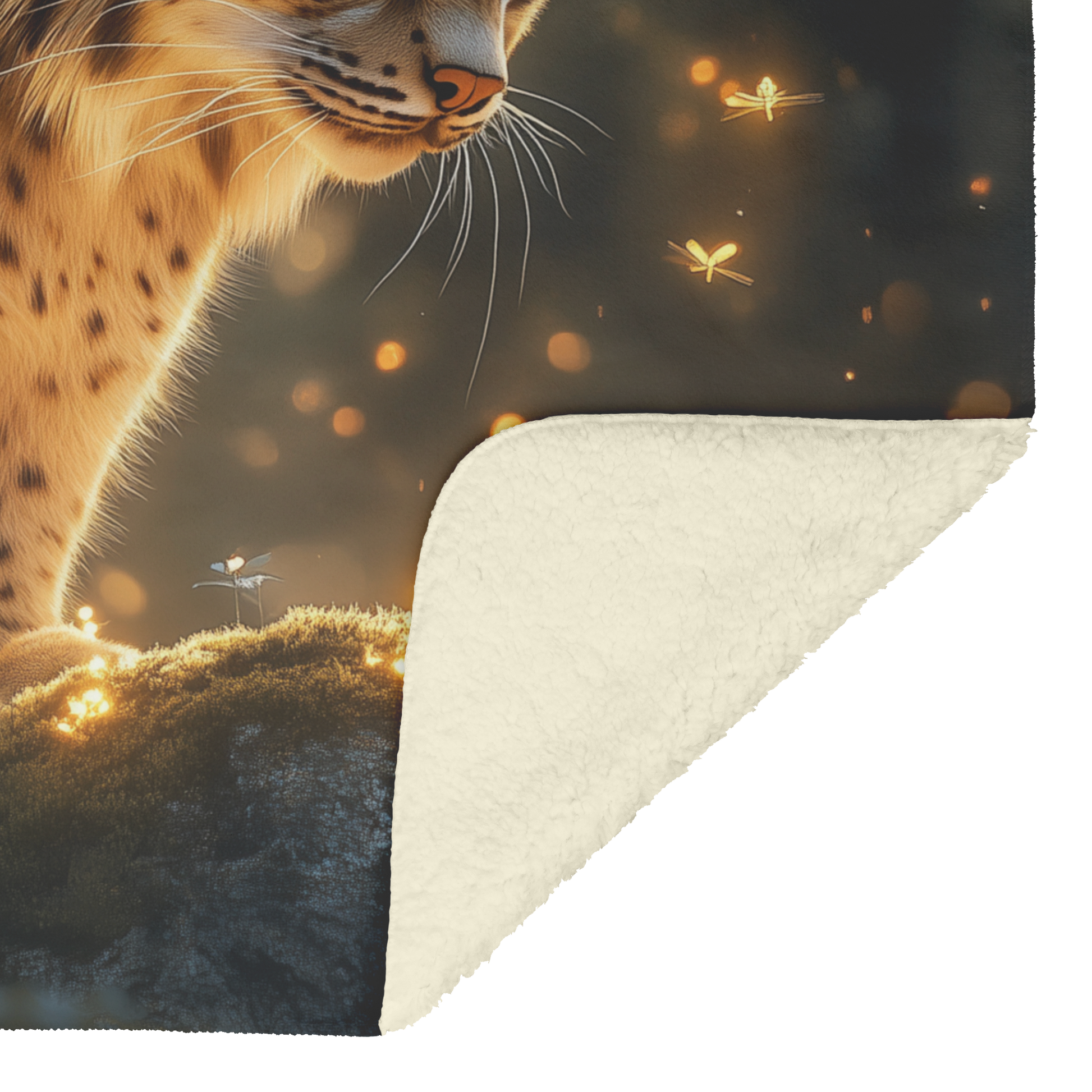 Lynx_Standing_on_a_Glowing_Moss_Covered__H_Blanket_Sherpa_Mockup.png