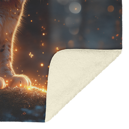Lynx_on_a_Glowing_Moss_Covered_Rock_in_a_H_Blanket_Sherpa_Mockup.png
