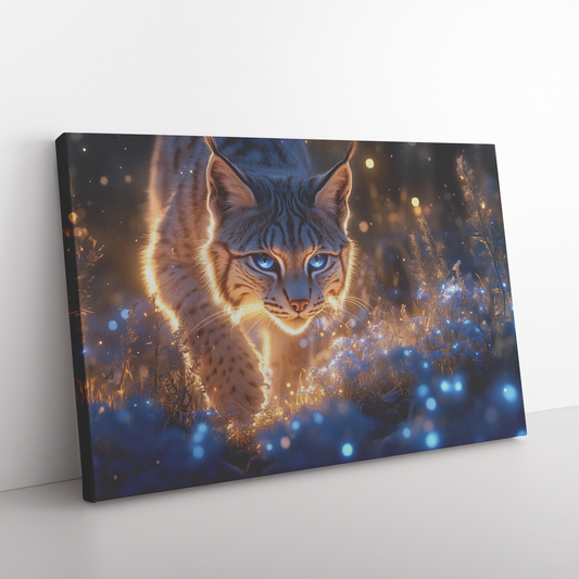 Lynx_with_Glowing_Fur_Walking_Through_a__H_Rectangle_Angle_Floor_Mockup.png