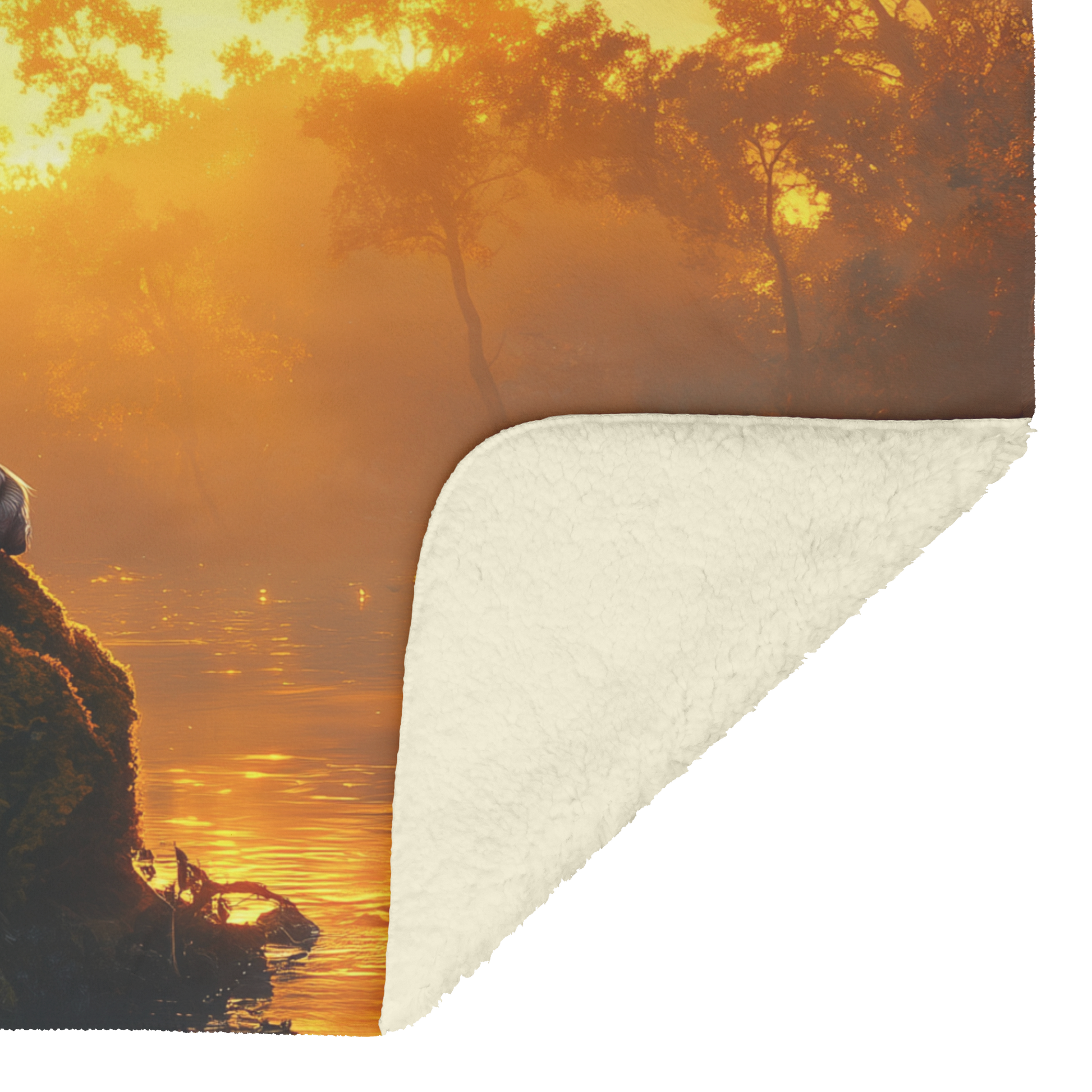 Macaque_Sitting_on_Glowing_Moss_Rock_by__H_Blanket_Sherpa_Mockup.png