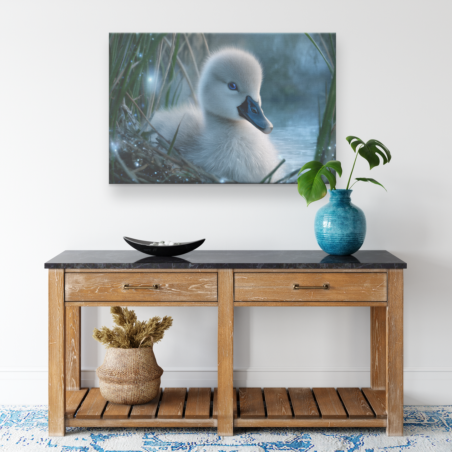 Magical_Baby_Swan_with_Blue_Eyes_in_Glow_H_Rectangle_Smaller_Lifestyle_Mockup.png_15330450
