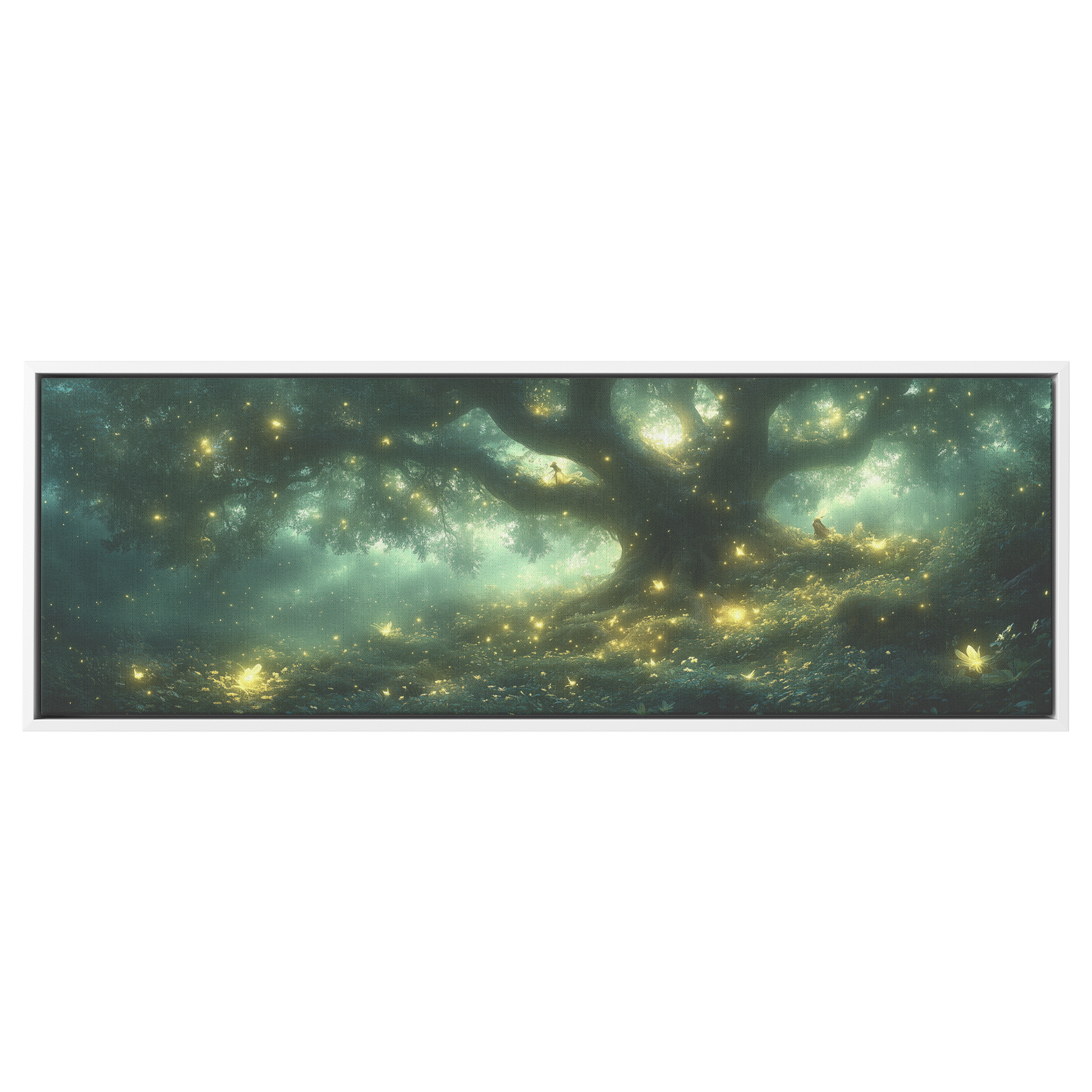 Magical_Forest_Fairies_Glowing_Trees_Lum_White_Framed_Canvas_H_Panoramic_Main_Mockup.png