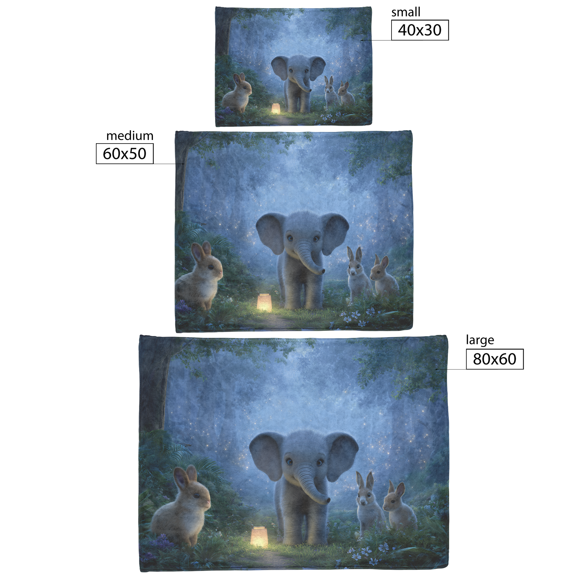 Magical_Forest_With_Baby_Elephant_And_An_H_Blanket_Size_Options_Mockup.png