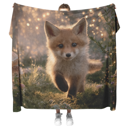 Magical_Fox_Cub_Running_Through_Glowing__H_Blanket_Model_Mockup.png