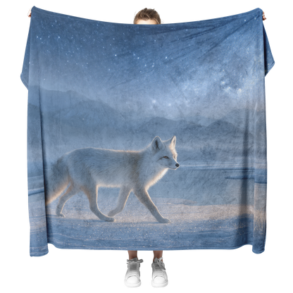 Magical_Winter_Fox_With_Silver_Fur_Walki_H_Blanket_Model_Mockup.png