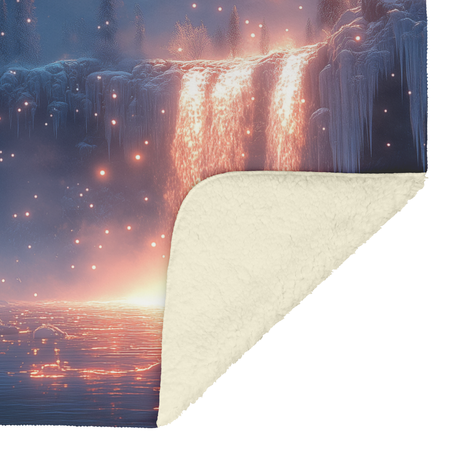 Majestic_Caribou_Near_a_Glowing_Waterfal_H_Blanket_Sherpa_Mockup.png