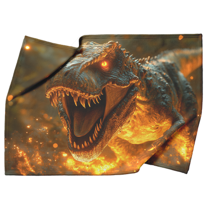 Majestic_T-Rex_Roaring_in_Jungle_With_Gl_H_Blanket_Top_Bottom_Folds_Mockup.png