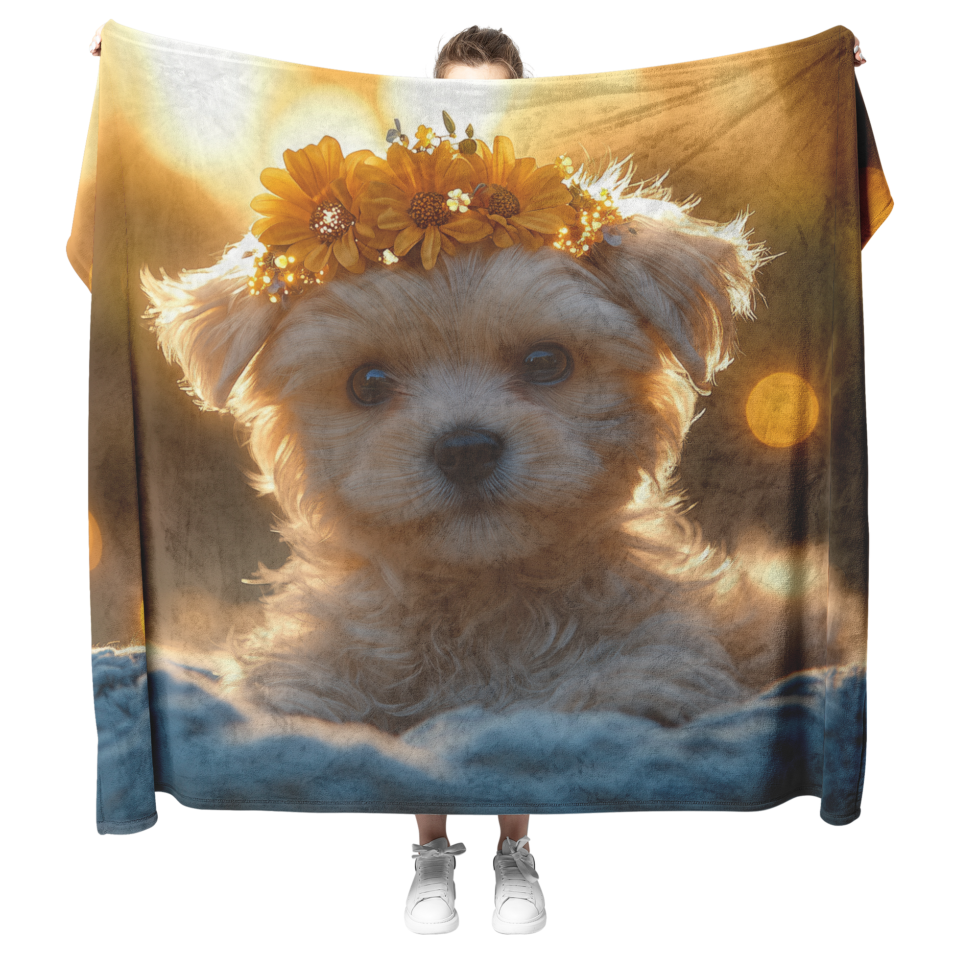Maltese_Puppy_with_Glowing_Flower_Crown__H_Blanket_Model_Mockup.png