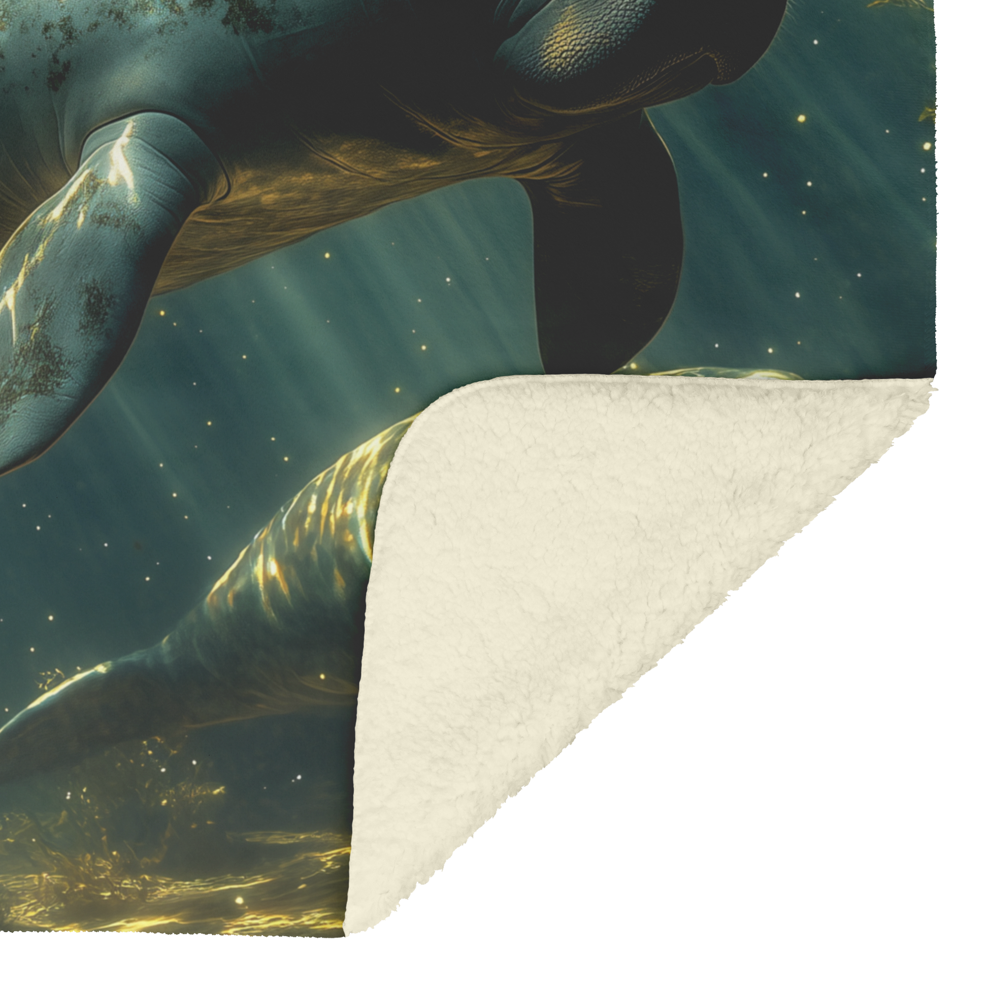 Manatee_Family_Gliding_Through_Glowing_W_H_Blanket_Sherpa_Mockup.png