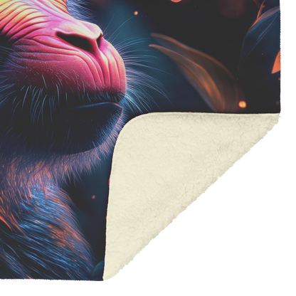 Mandrill_with_Colorful_Face_Illuminated__H_Blanket_Sherpa_Mockup.png