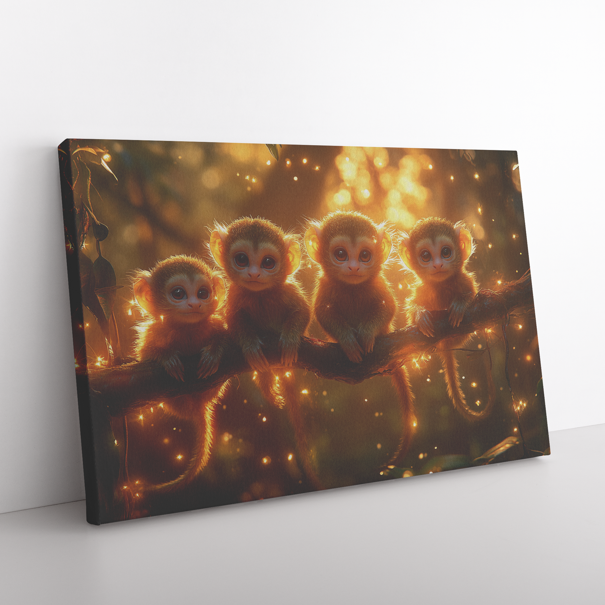 Marmoset_Family_Sitting_on_Glowing_Branc_H_Rectangle_Angle_Floor_Mockup.png