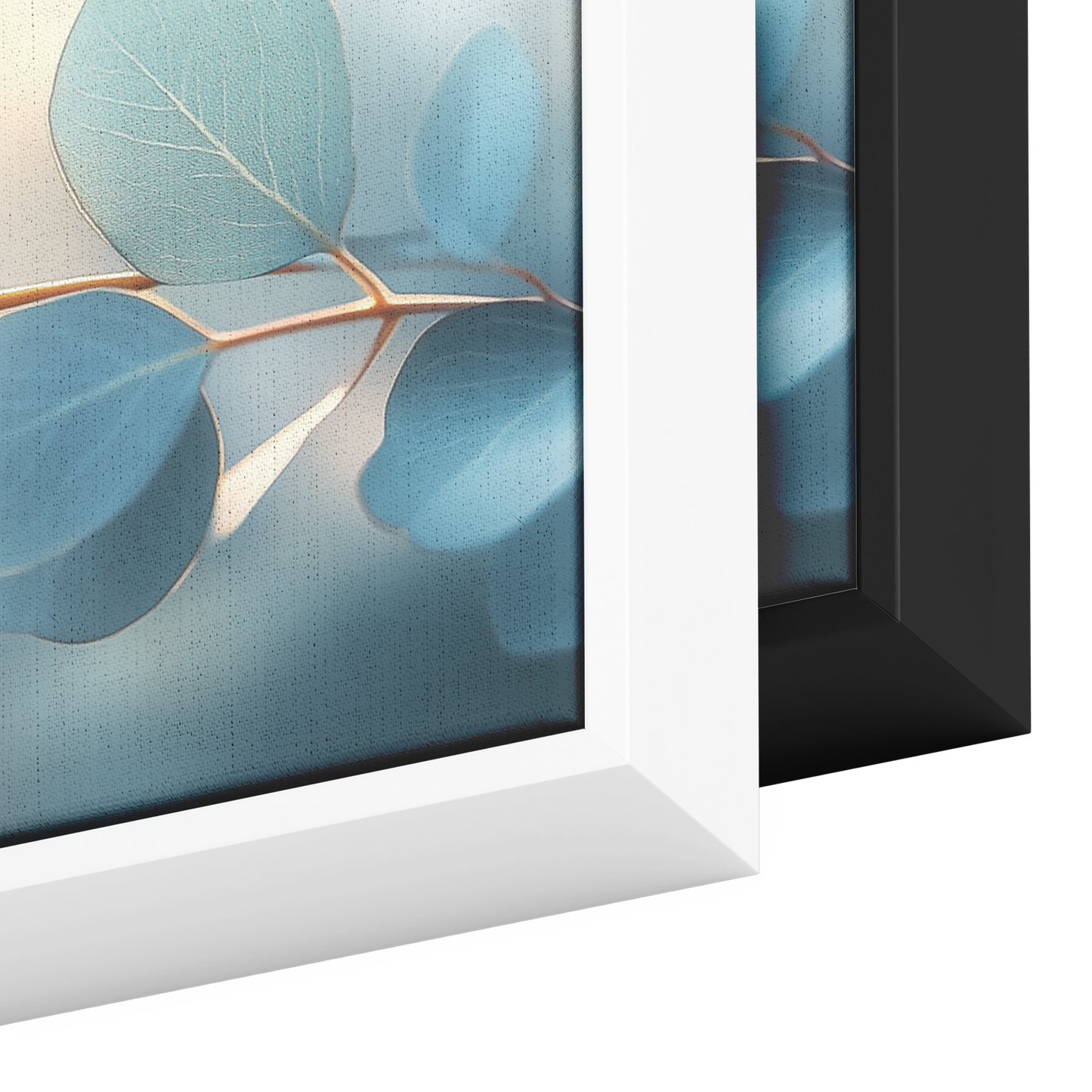 Minimalist Artwork Eucalyptus Leaves Subtle Shading Soft Gray Background Ultra High Definition Luminous Highlights Panoramic Framed Canvas Wall Art - Awakening Righteousness