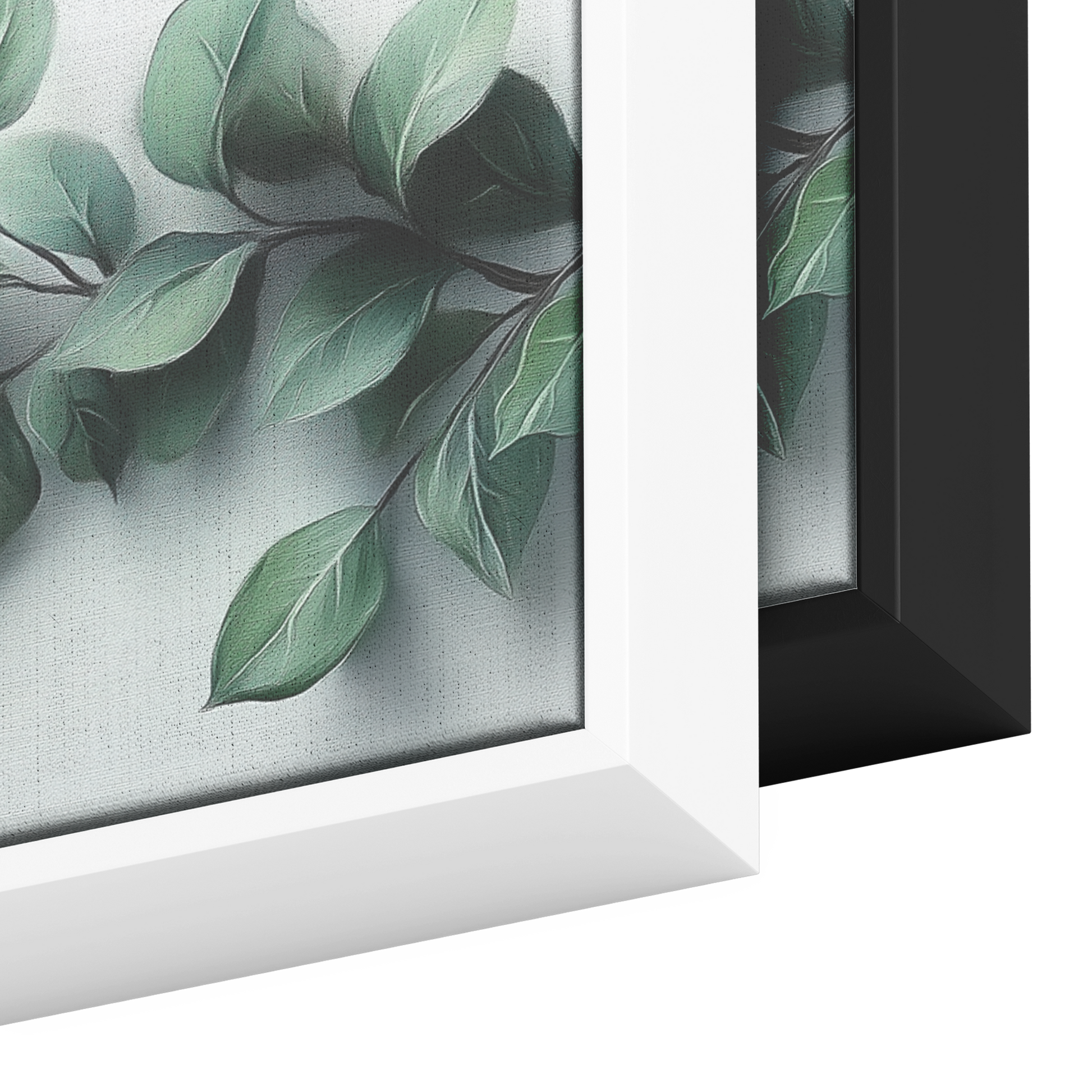 Minimalist Artwork Laurel Leaves Simple Detailing Muted Green Soft White Background Ultra High Definition Panoramic Framed Canvas Wall Art - Awakening Righteousness