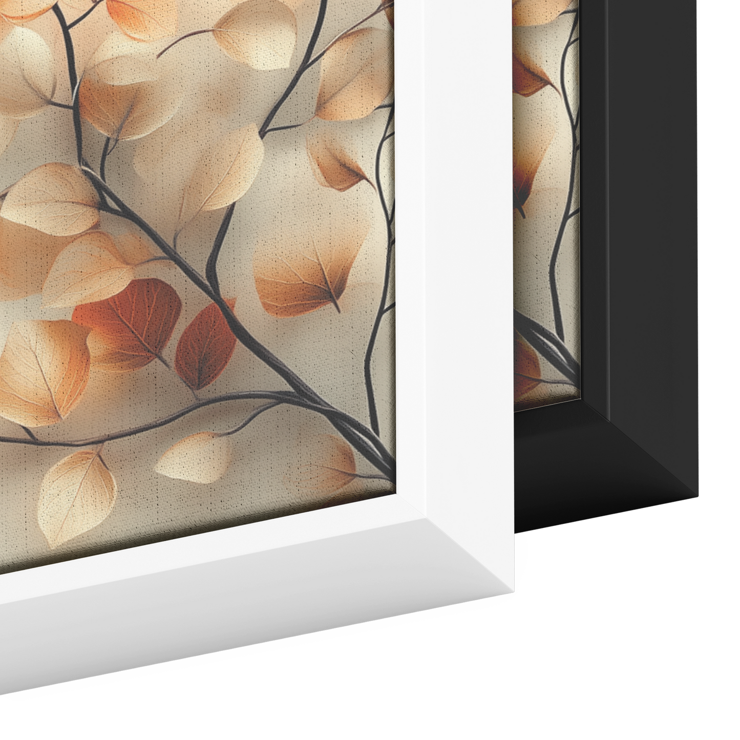 Minimalist Artwork Simple Leaves Vines Neutral Beige Tones White Background Elegant Line Art Ultra High Definition Modern Aesthetic Panoramic Framed Canvas Wall Art - Awakening Righteousness