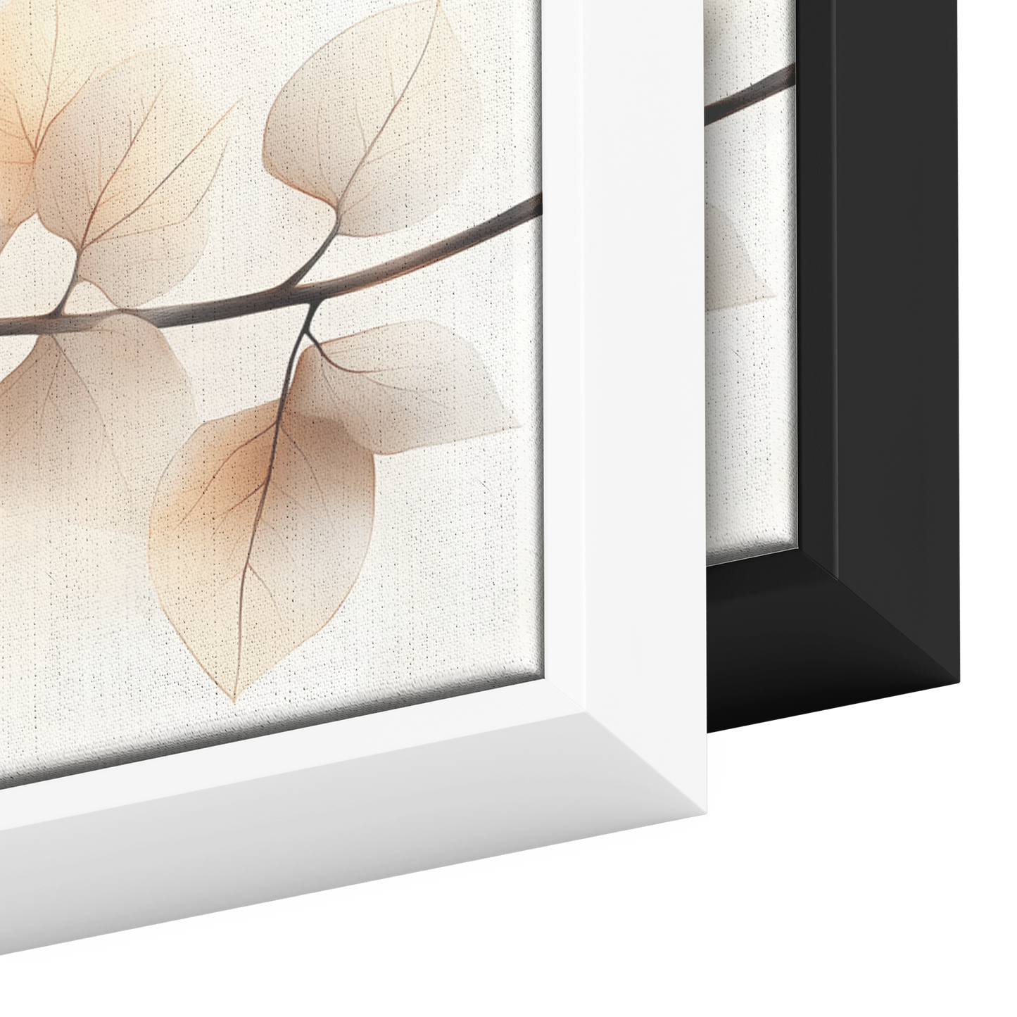 Minimalist Artwork Simple Leaves Vines Neutral Beige Tones White Background Elegant Line Art Ultra High Definition Modern Aesthetic Panoramic Framed Canvas Wall Art - Awakening Righteousness
