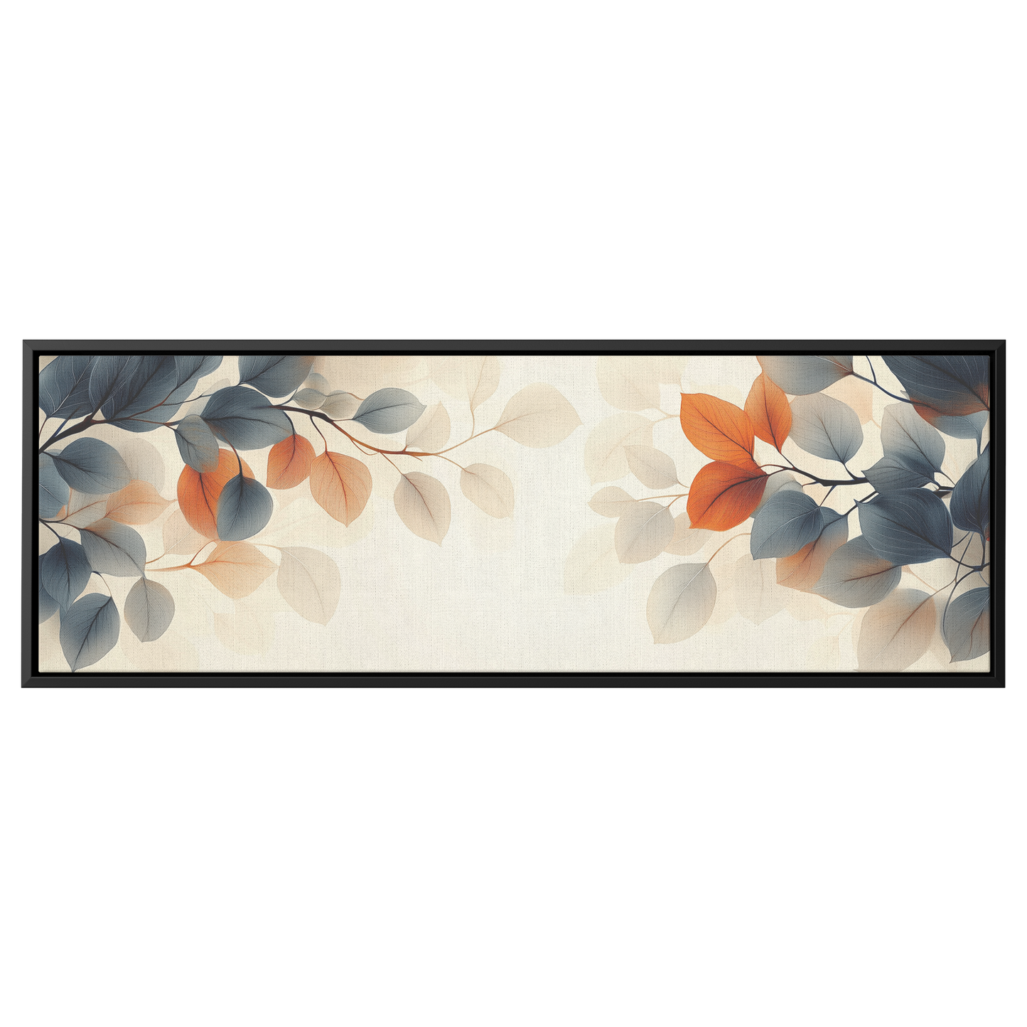 Minimalist Artwork Simple Leaves Vines Neutral Beige Tones White Background Elegant Line Art Ultra High Definition Modern Aesthetic Panoramic Framed Canvas Wall Art - Awakening Righteousness