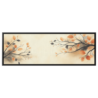 Minimalist Artwork Simple Vine Patterns Neutral Tones Soft Shading Cream Background Ultra High Definition Panoramic Framed Canvas Wall Art - Awakening Righteousness