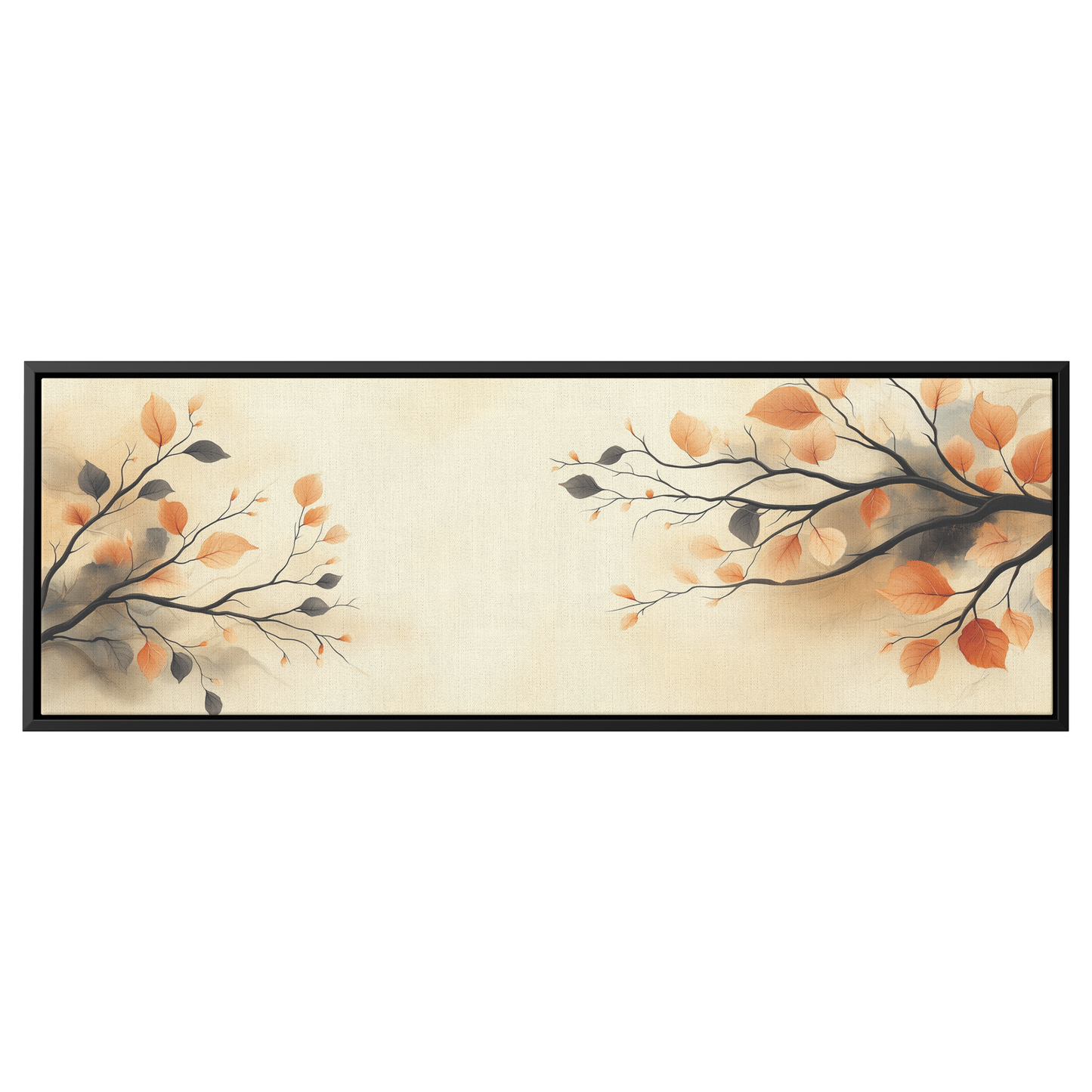 Minimalist Artwork Simple Vine Patterns Neutral Tones Soft Shading Cream Background Ultra High Definition Panoramic Framed Canvas Wall Art - Awakening Righteousness