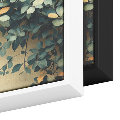 Minimalist Artwork Trailing Ivy Vines Monochrome Warm Taupe Background Ultra High Definition Refined Line Art Panoramic Framed Canvas Wall Art - Awakening Righteousness