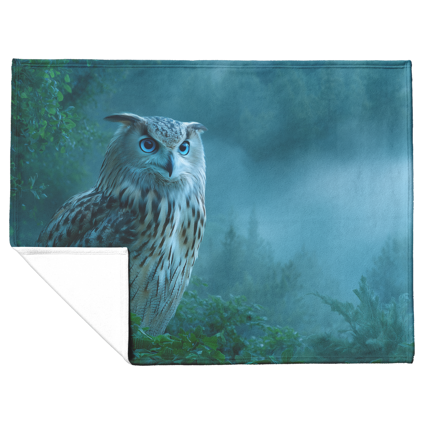 Moonlight_Owl_With_Blue_Eyes_And_Mystica_H_Blanket_Flat_Fold_Mockup.png
