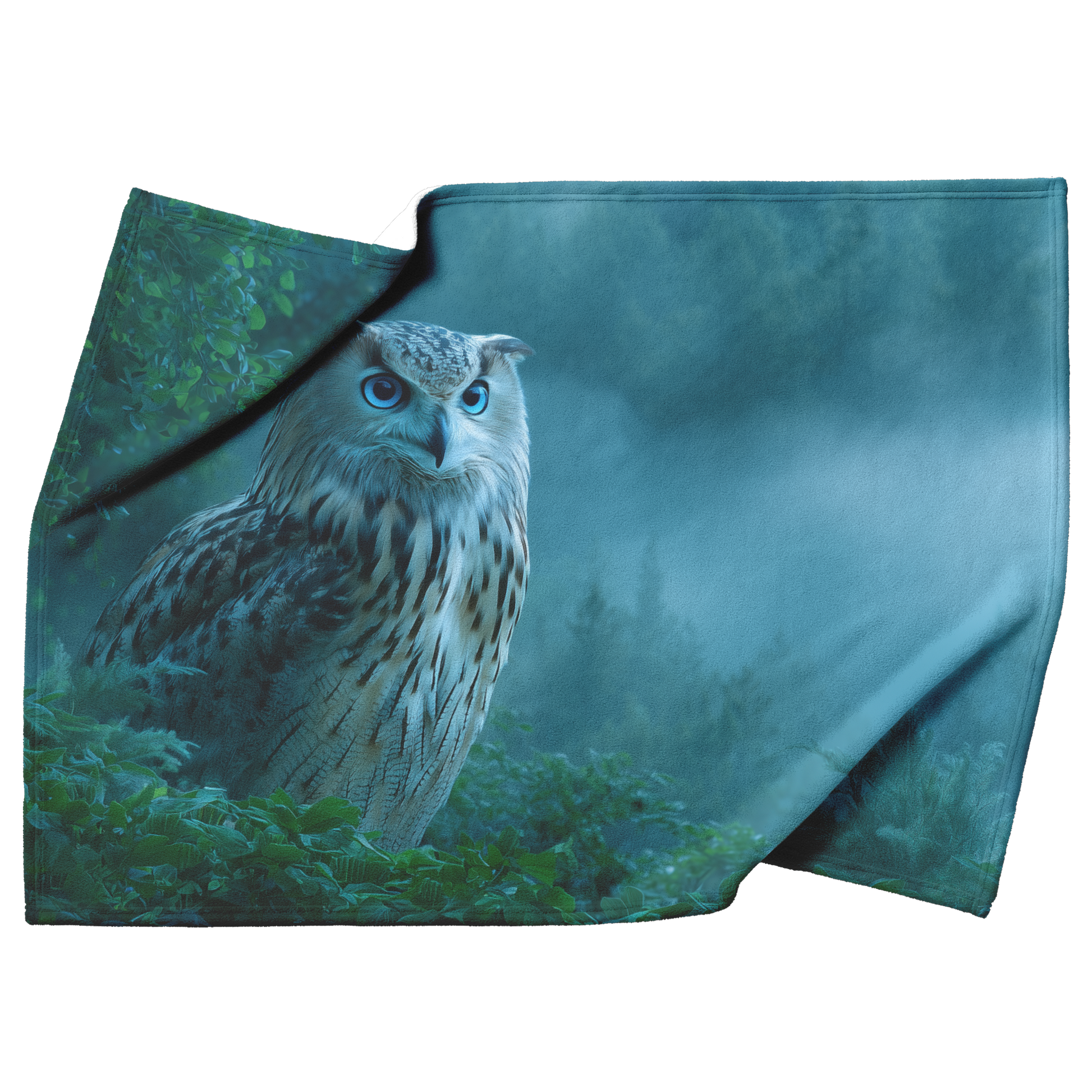 Moonlight_Owl_With_Blue_Eyes_And_Mystica_H_Blanket_Top_Bottom_Folds_Mockup.png