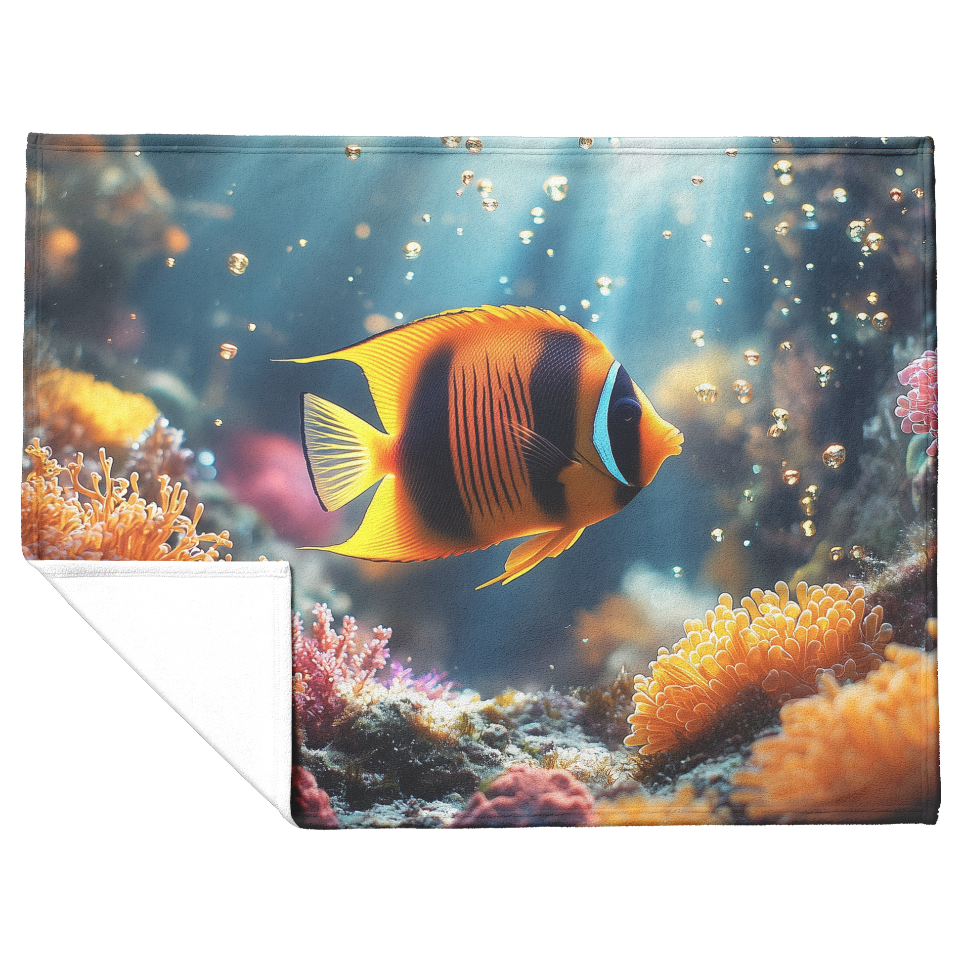 Moorish_Idol_Swimming_Near_Glowing_Sea_G_H_Blanket_Flat_Fold_Mockup.png