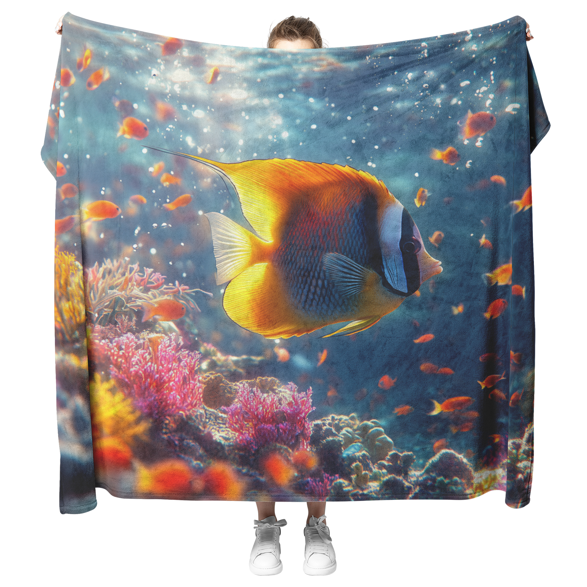 Moorish_Idol_Swimming_Near_Glowing_Sea_G_H_Blanket_Model_Mockup.png