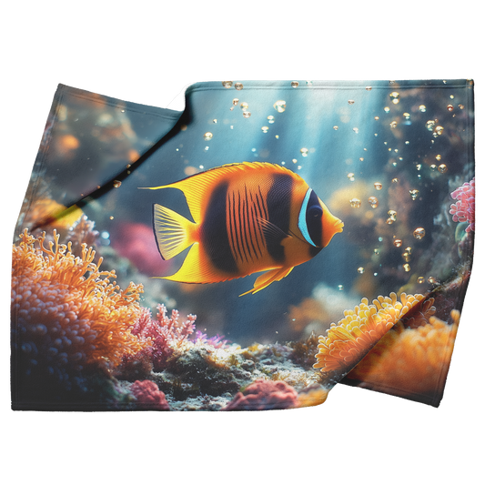 Moorish_Idol_Swimming_Near_Glowing_Sea_G_H_Blanket_Top_Bottom_Folds_Mockup.png